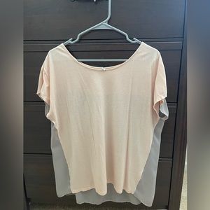 UNIQLO - relaxed tee with chiffon back design